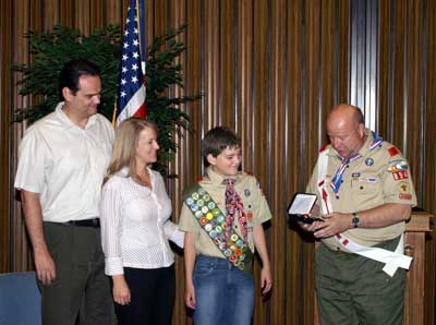 Chris Receives His Eagle