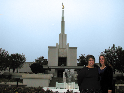 Nina and Pam at the Denver Temple